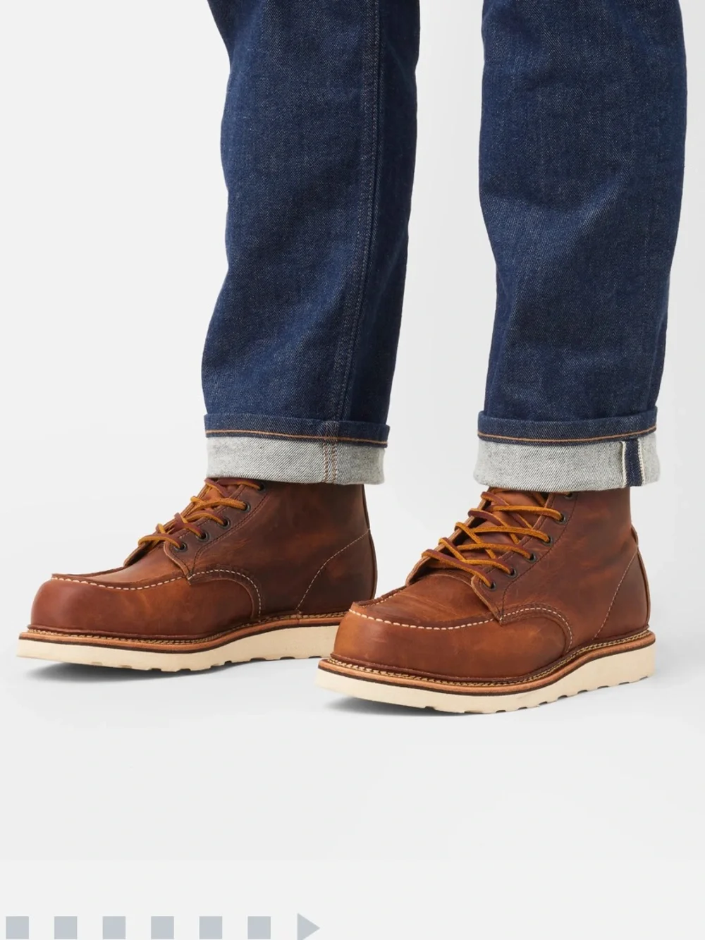 Men's Red Wing Brown Leather Moc Toe Work Boots